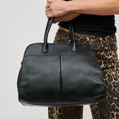 Woman wearing Black Urban Expressions Janice Satchel 840611128126 View 1 | Black