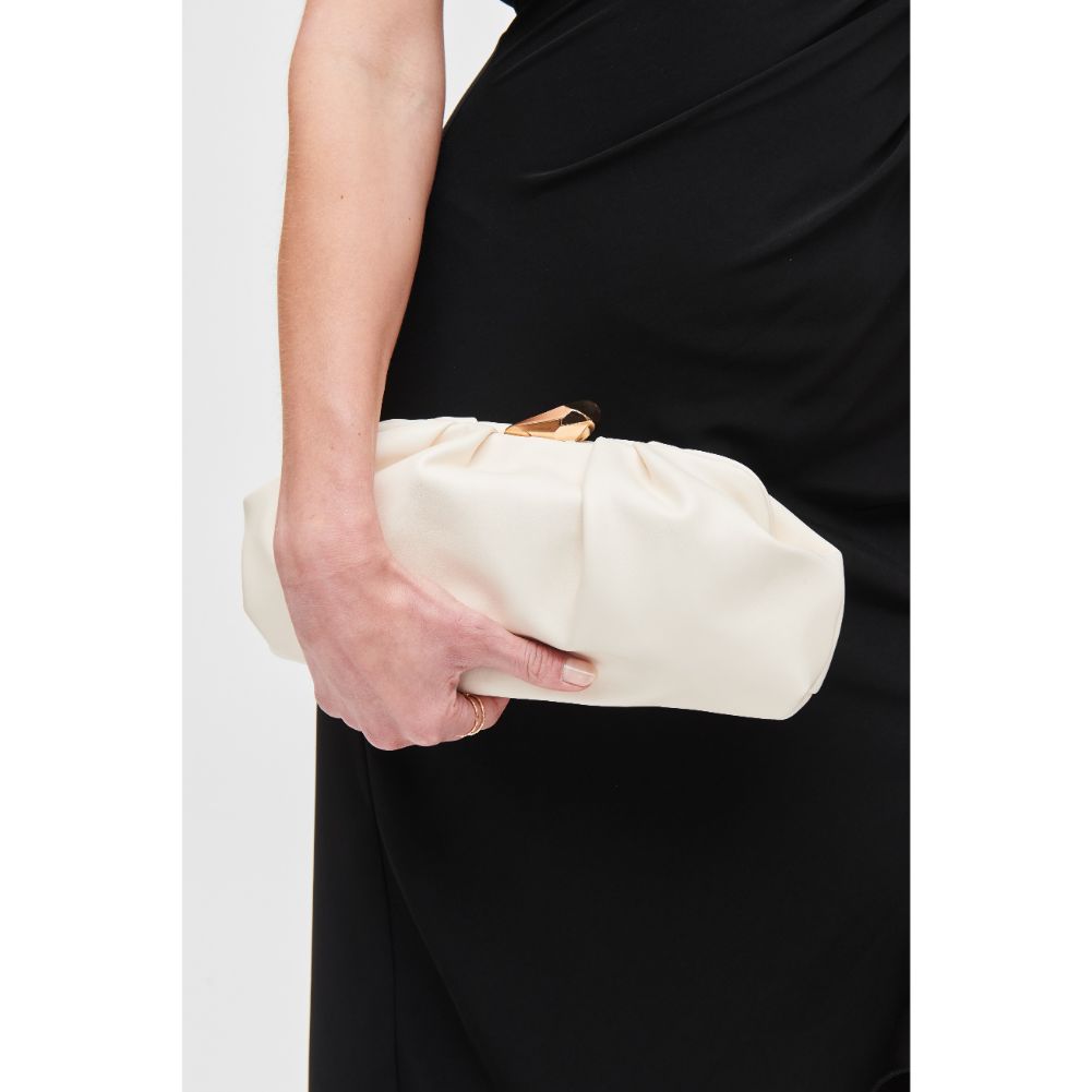 Woman wearing White Urban Expressions Welma Clutch 840611107251 View 4 | White