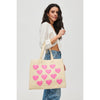 Woman wearing Ivory Urban Expressions Francine Tote 840611109095 View 1 | Ivory