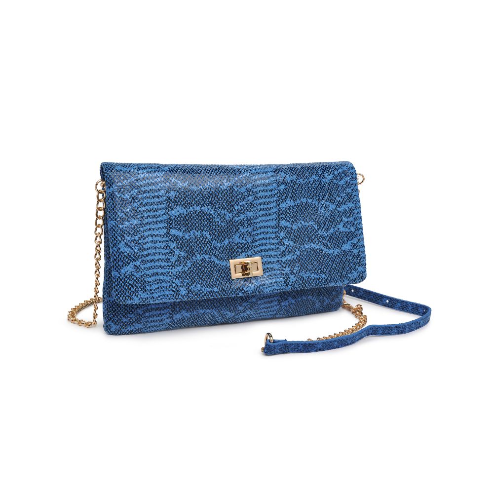 Product Image of Urban Expressions Rykard - Snake Clutch 818209016209 View 6 | Blue