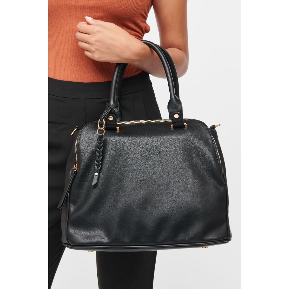 Woman wearing Black Urban Expressions Noreen Satchel 840611185327 View 1 | Black