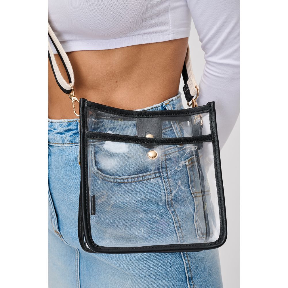 Woman wearing Black Urban Expressions Beckham Crossbody 840611119971 View 4 | Black