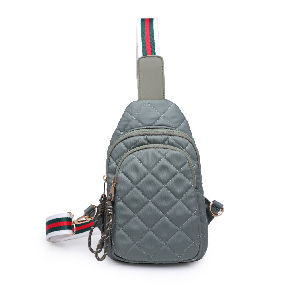 Product Image of Urban Expressions Ace - Quilted Nylon Sling Backpack 840611104540 View 5 | Sage