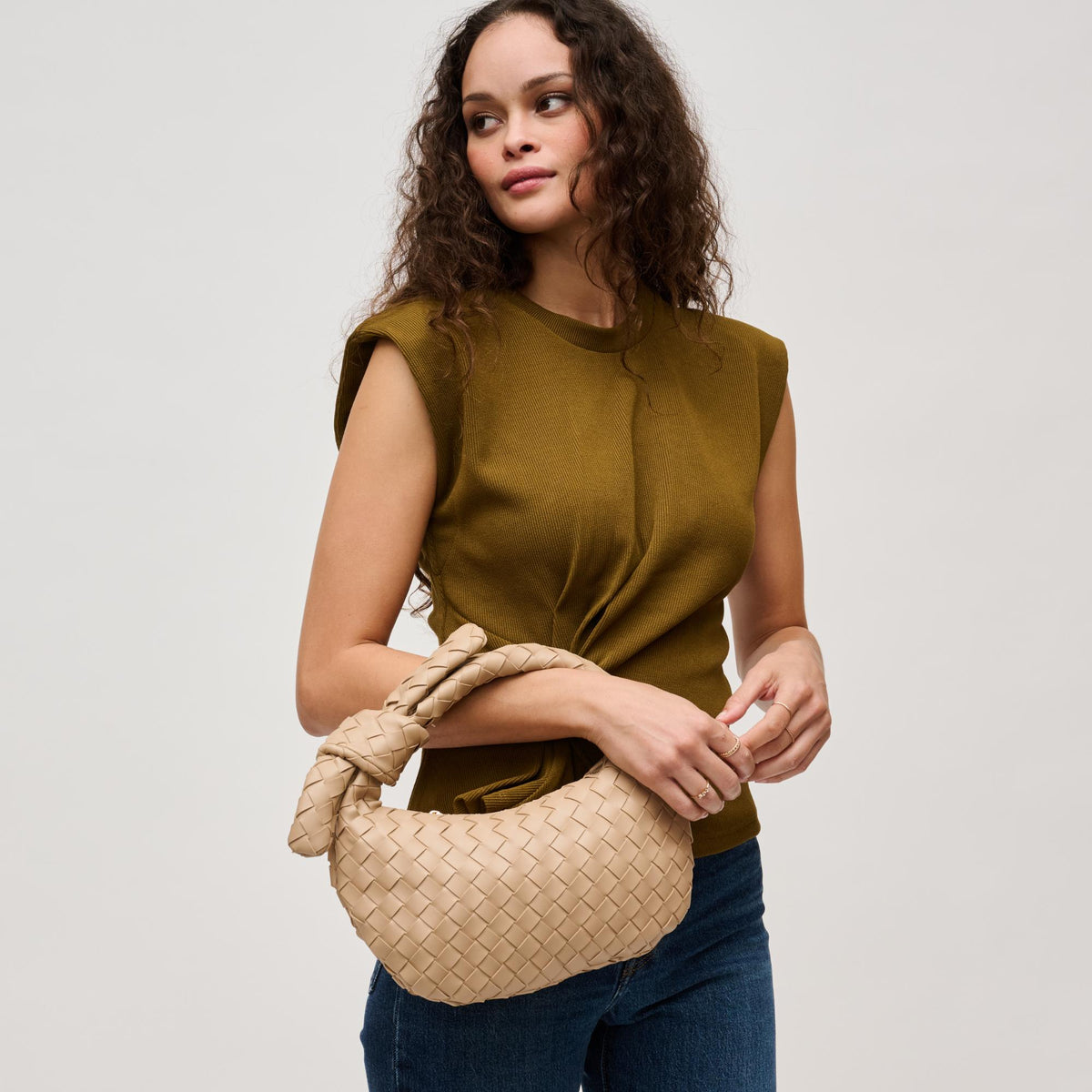 Woman wearing Natural Urban Expressions Lizbeth Clutch 840611127815 View 1 | Natural