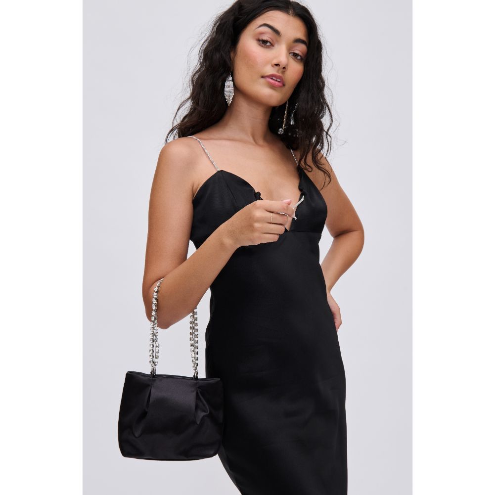 Woman wearing Black Urban Expressions Marceline Evening Bag 840611116116 View 1 | Black