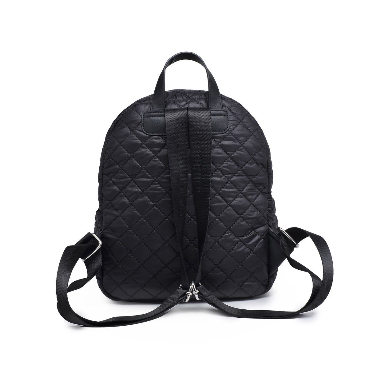 Product Image of Urban Expressions Ambition Quilted Nylon Backpack Backpack 840611186232 View 7 | Black