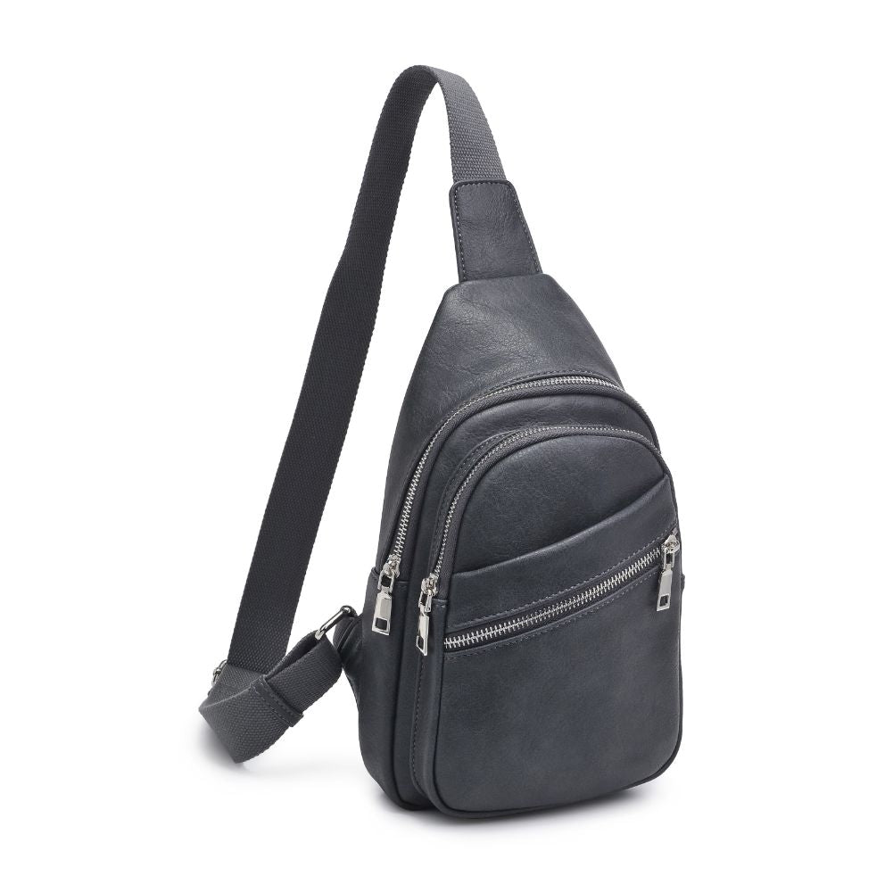 Product Image of Urban Expressions Zephyr Sling Backpack 840611109668 View 6 | Charcoal