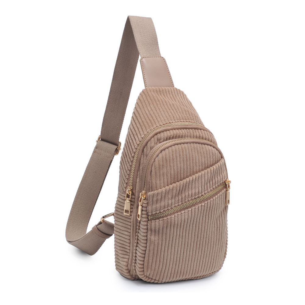 Product Image of Urban Expressions Zephyr - Corduroy Sling Backpack 840611116536 View 6 | Natural