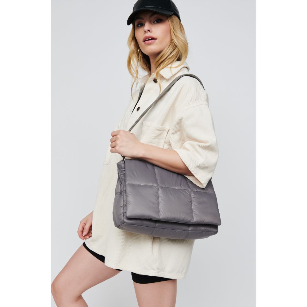 Woman wearing Carbon Urban Expressions Lissa Crossbody 818209010344 View 3 | Carbon