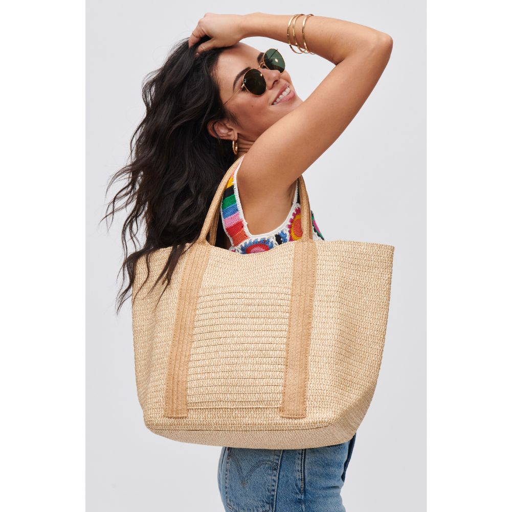 Woman wearing Natural Urban Expressions Geraldine Tote 840611111982 View 2 | Natural