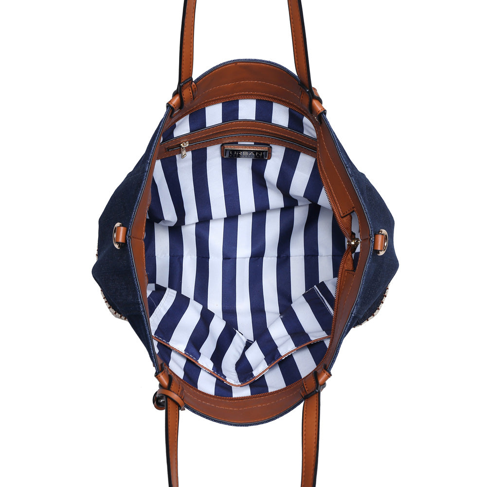 Product Image of Urban Expressions Santorini Tote NA-840611141118 View 4 | Dark Denim