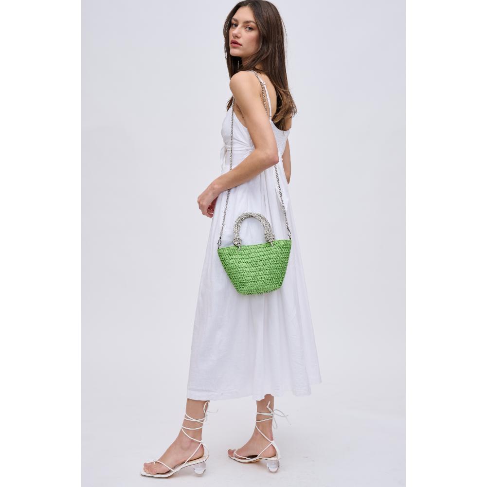 Woman wearing Pistachio Urban Expressions Gaia Tote 840611123961 View 4 | Pistachio