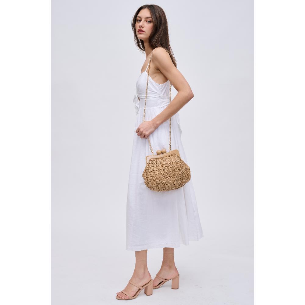 Woman wearing Tan Urban Expressions Naomi Crossbody 840611119681 View 3 | Tan