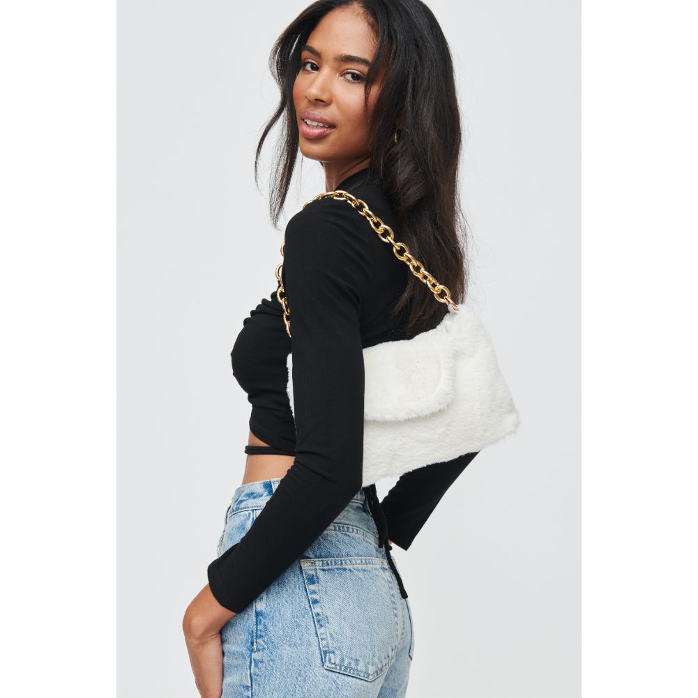 Woman wearing Oatmilk Urban Expressions Prudence Crossbody 840611103932 View 2 | Oatmilk