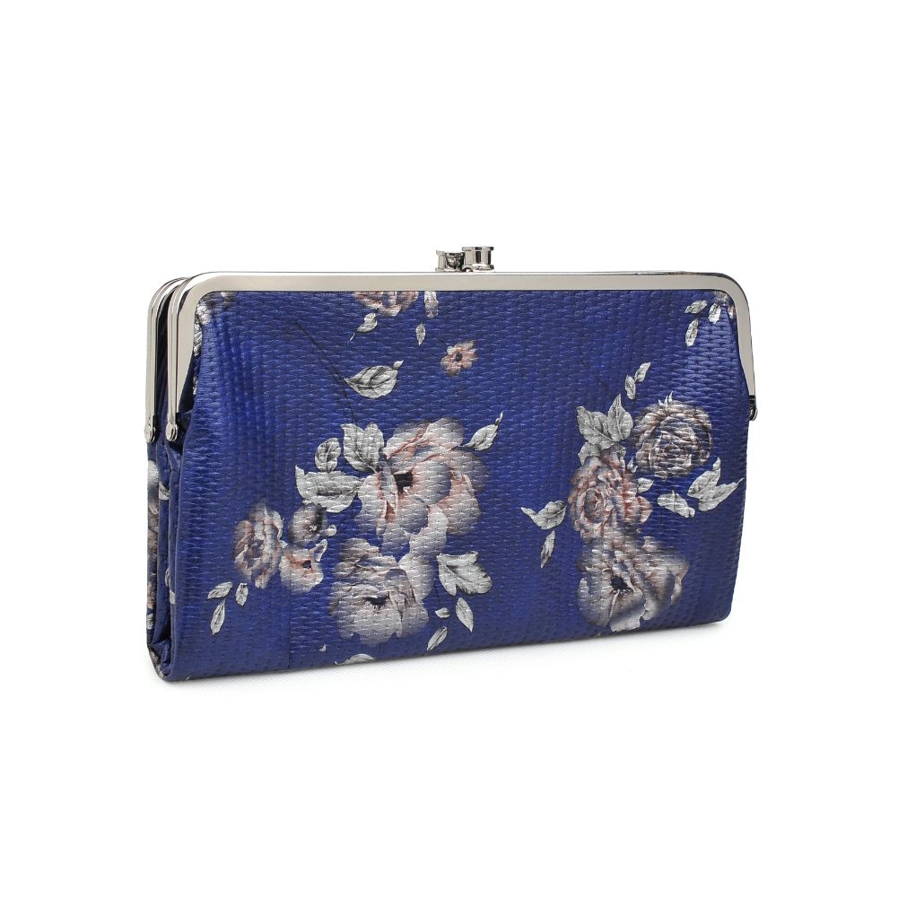 Product Image of Urban Expressions Sandra Floral Wallet 840611151667 View 6 | Navy