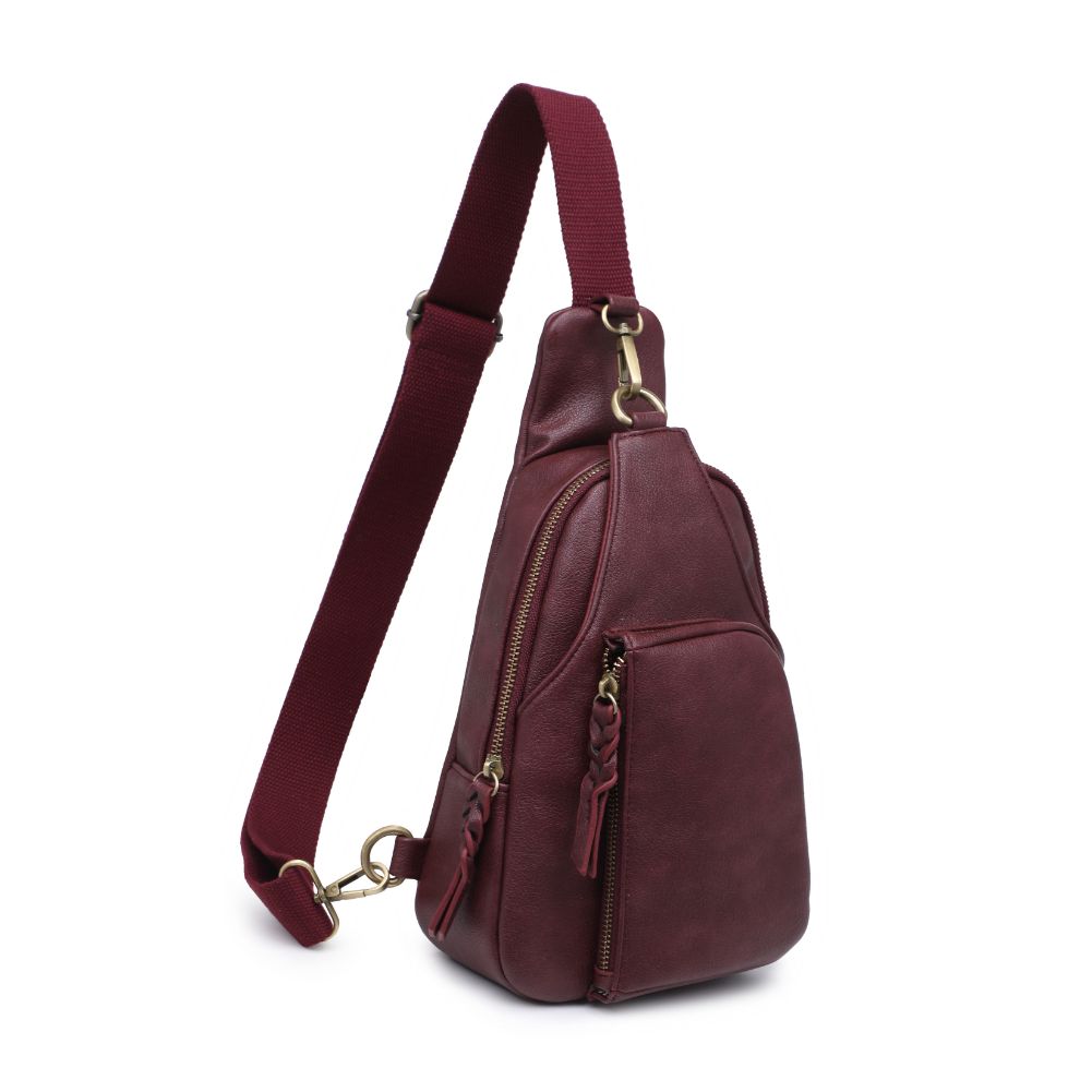 Product Image of Urban Expressions Wendall Sling Backpack 840611116611 View 6 | Wine