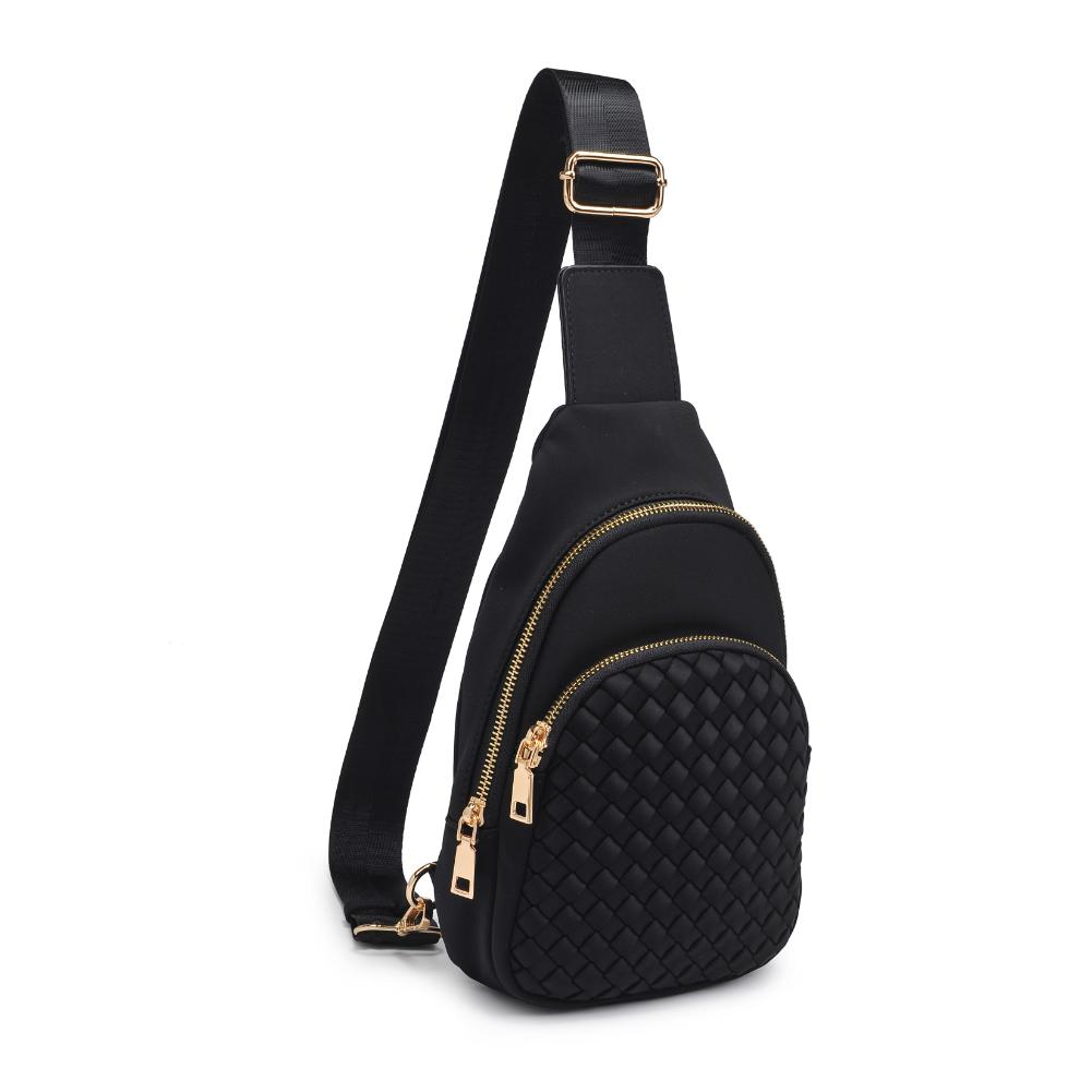 Product Image of Urban Expressions Hailey Sling Backpack 840611125484 View 2 | Black