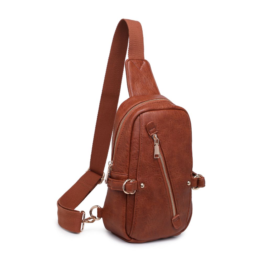 Product Image of Urban Expressions Micah Sling Backpack 840611108814 View 6 | Tan