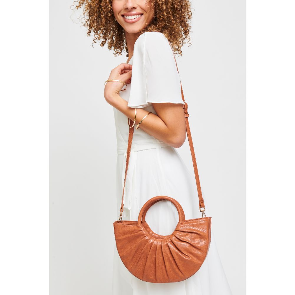 Woman wearing Tan Urban Expressions Star Crossbody 840611179517 View 1 | Tan