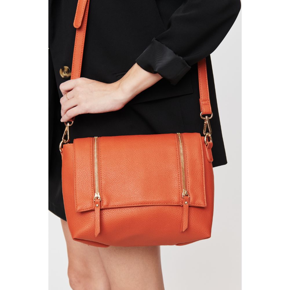 Woman wearing Mandarin Urban Expressions Rebecca Crossbody 840611104403 View 4 | Mandarin