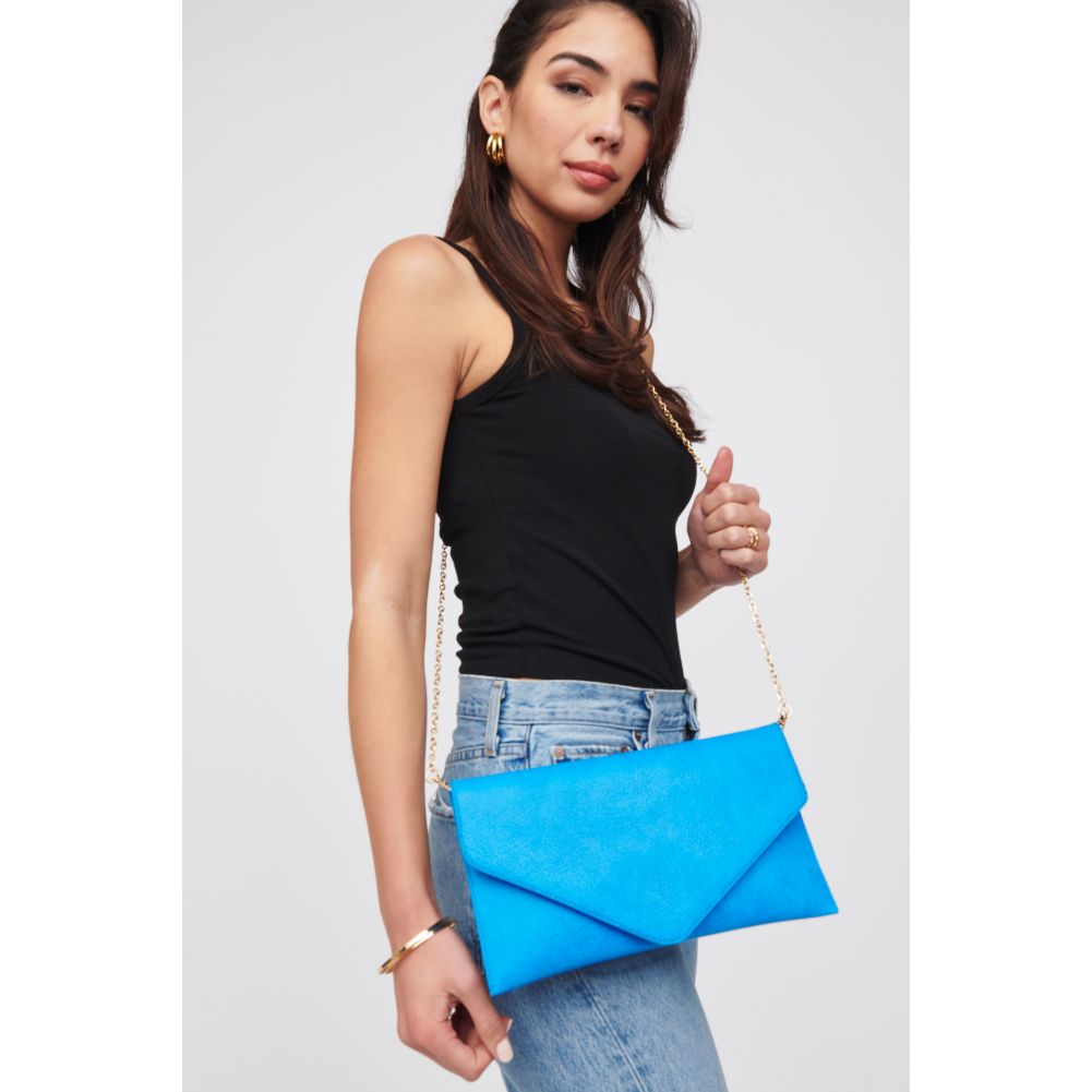 Woman wearing Azure Urban Expressions Izzy Clutch 840611100290 View 1 | Azure