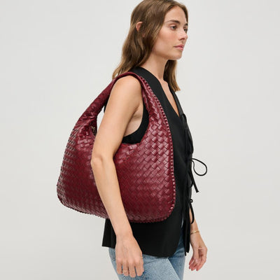 Woman wearing Wine Urban Expressions Victoria Hobo 840611140845 View 1 | Wine