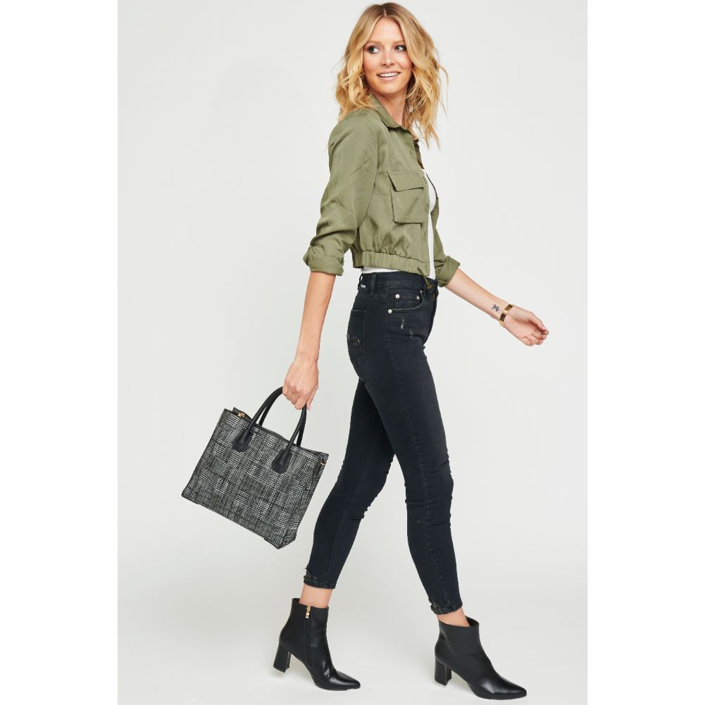 Woman wearing Black Urban Expressions Brynn Satchel NA-840611153135 View 3 | Black