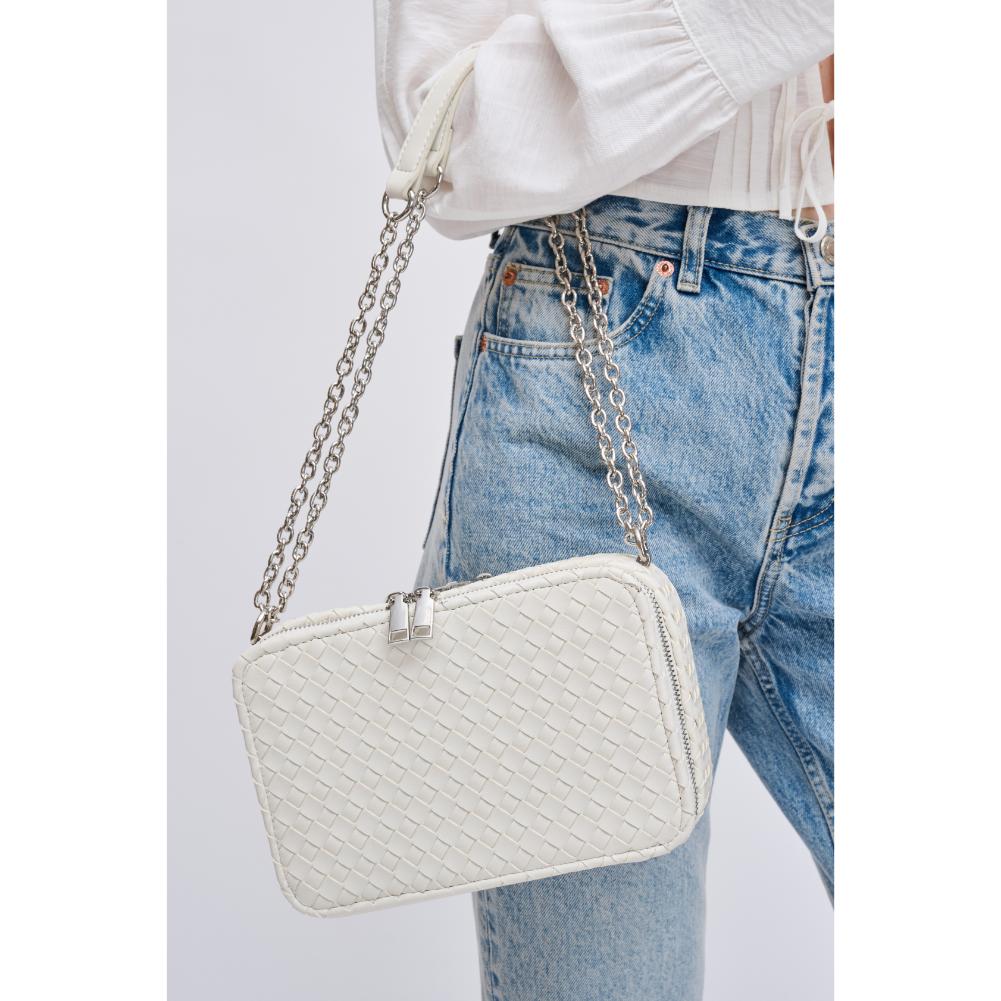 Woman wearing Ivory Urban Expressions Elle Crossbody 840611124463 View 4 | Ivory