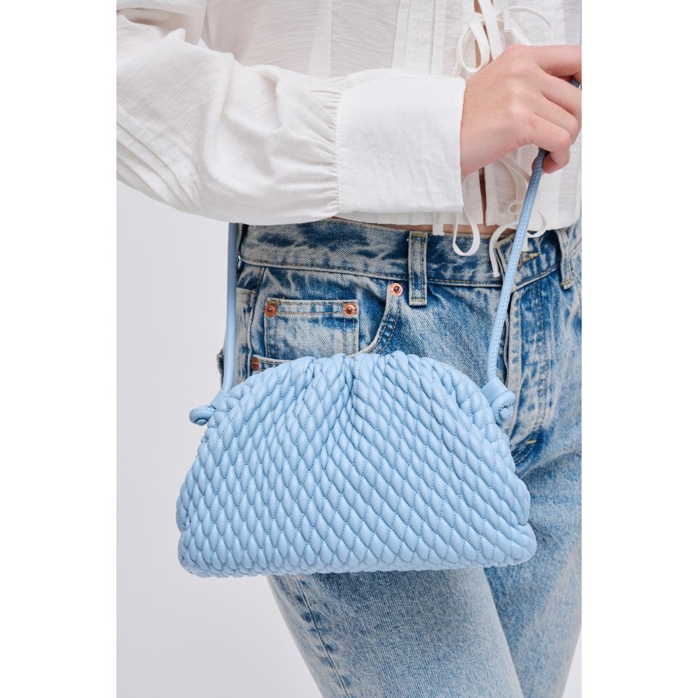 Woman wearing Sky Blue Urban Expressions Elise Crossbody 840611122919 View 1 | Sky Blue