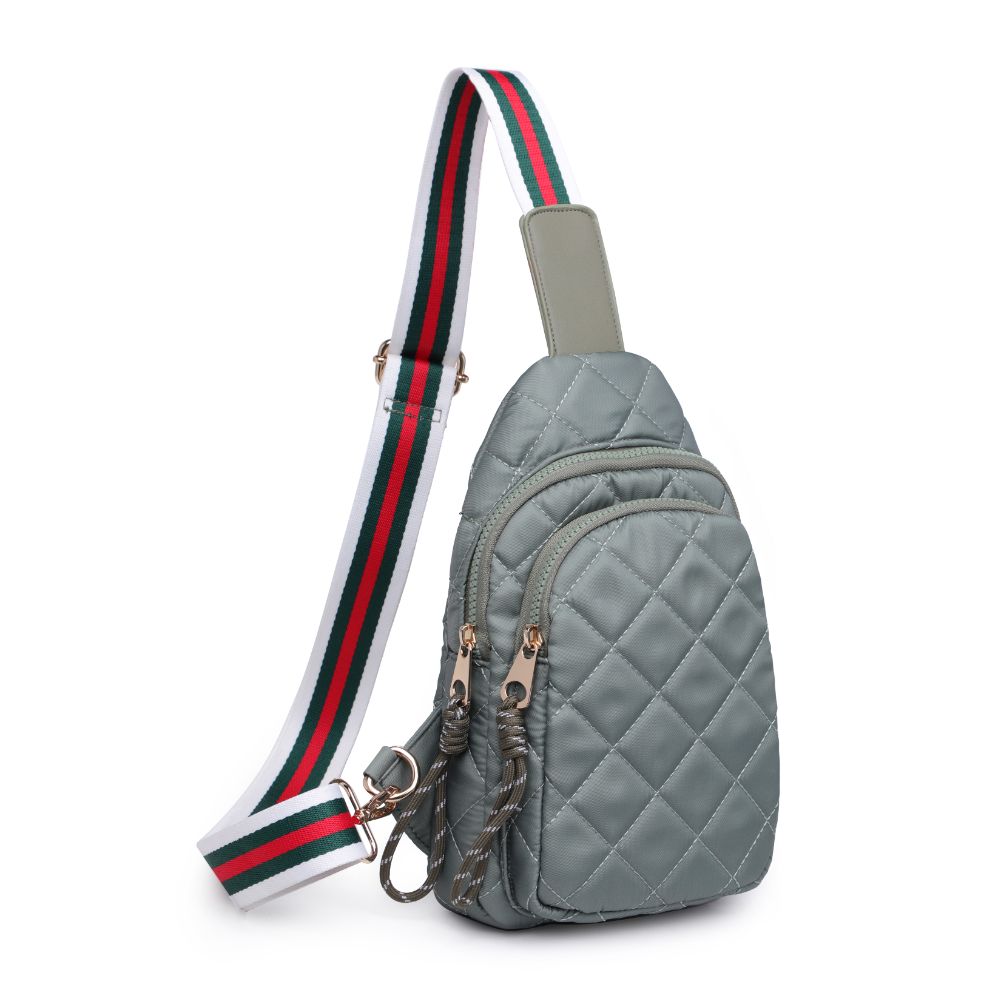 Product Image of Urban Expressions Ace - Quilted Nylon Sling Backpack 840611104540 View 6 | Sage