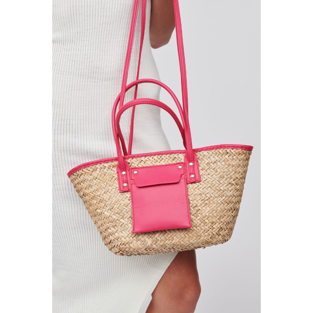 Woman wearing Fuchsia Urban Expressions Wellesley Tote 818209015677 View 4 | Fuchsia