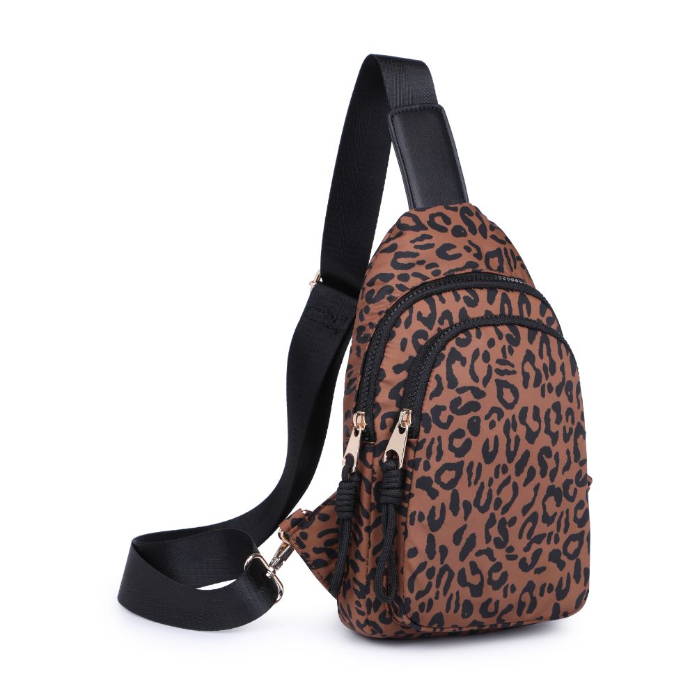 Product Image of Urban Expressions Ace Sling Backpack 840611184191 View 6 | Leopard