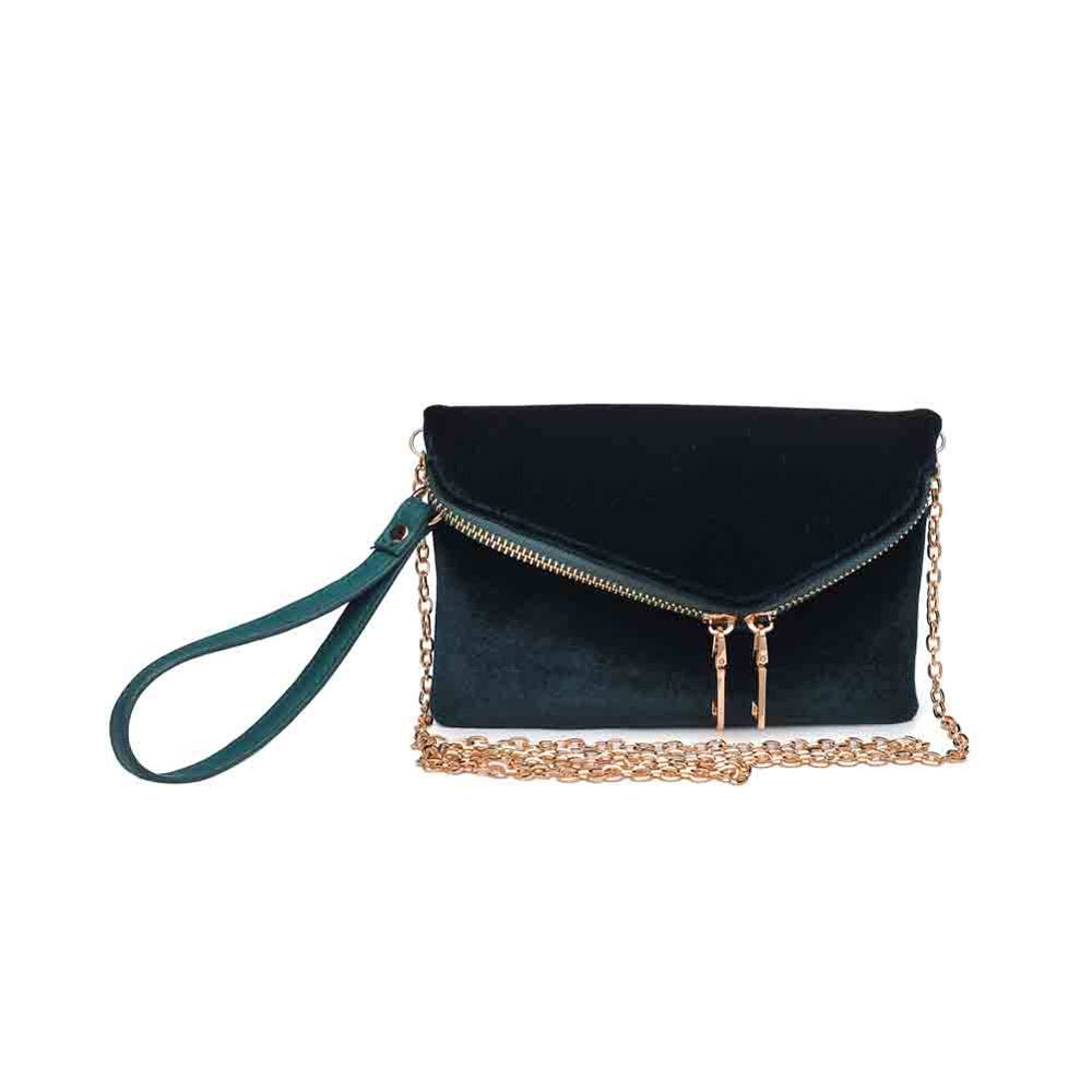 Product Image of Urban Expressions Lucy - Velvet Wristlet 840611133861 View 1 | Emerald