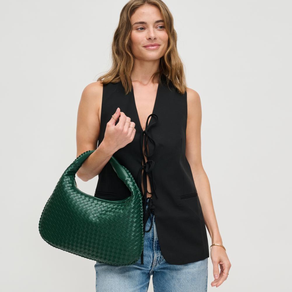 Woman wearing Emerald Urban Expressions Adela Hobo 840611134516 View 2 | Emerald