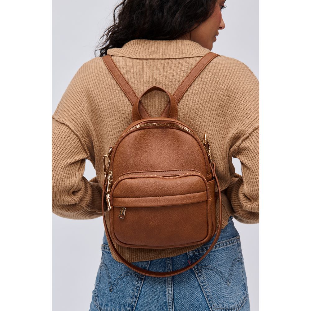 Woman wearing Tan Urban Expressions Uri Backpack 840611113603 View 1 | Tan