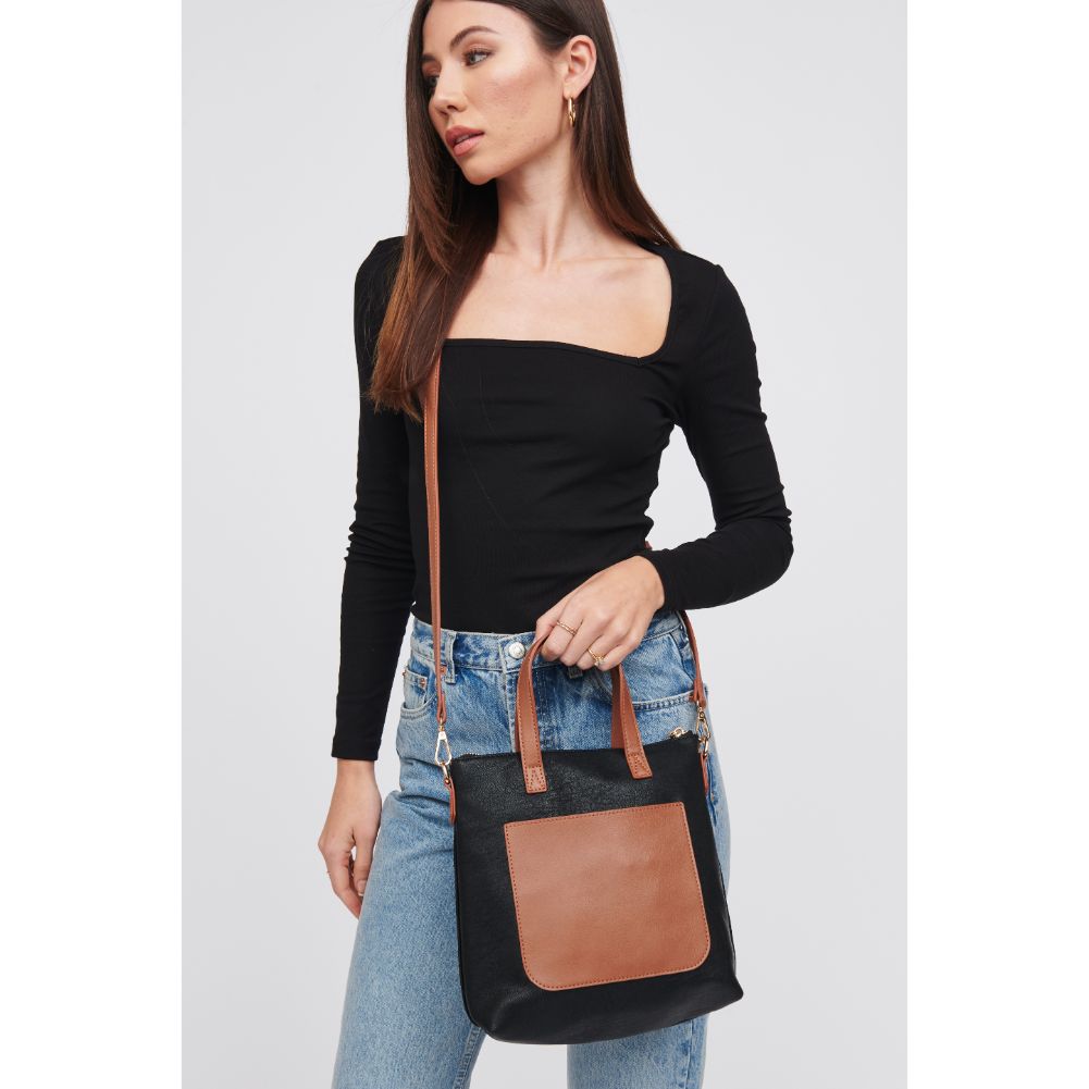 Woman wearing Black Urban Expressions Ilana Mini Tote 840611101679 View 1 | Black