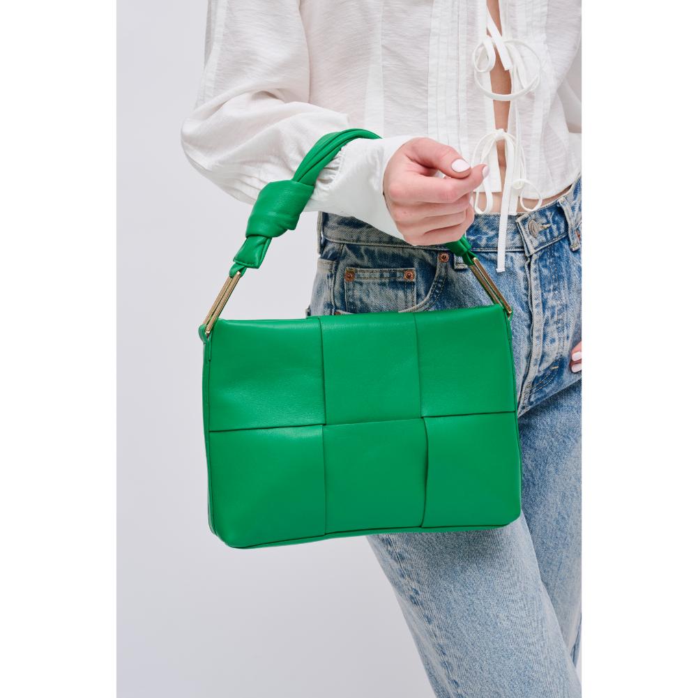 Woman wearing Kelly Green Urban Expressions Jane Crossbody 840611123763 View 1 | Kelly Green