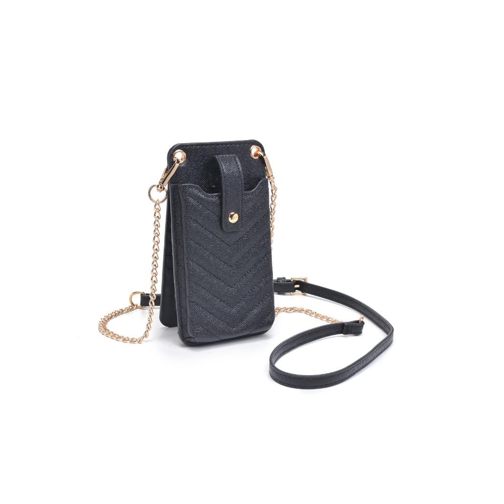 Product Image of Urban Expressions Claire - Chevron Stitch Cell Phone Crossbody 840611113184 View 2 | Black