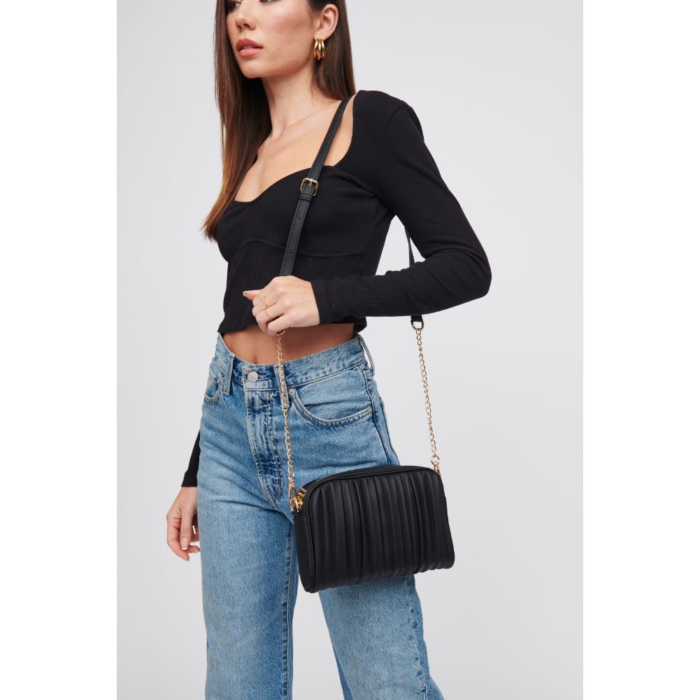 Woman wearing Black Urban Expressions Nadiya Crossbody 818209019668 View 2 | Black