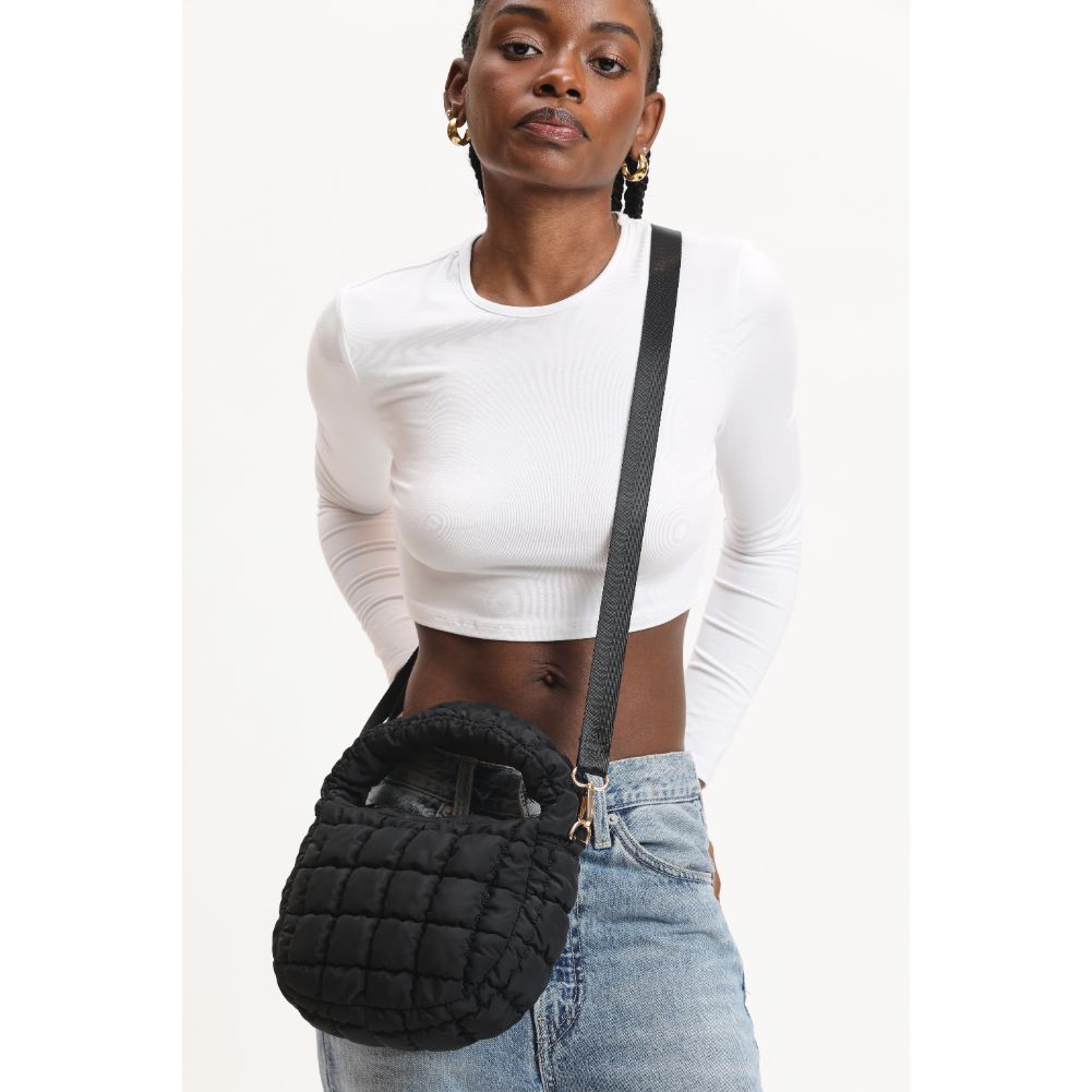 Woman wearing Black Urban Expressions Leo Crossbody 840611121127 View 1 | Black