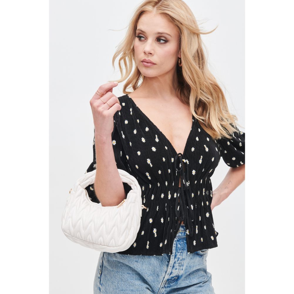 Woman wearing White Urban Expressions Persephone Crossbody 840611106971 View 1 | White