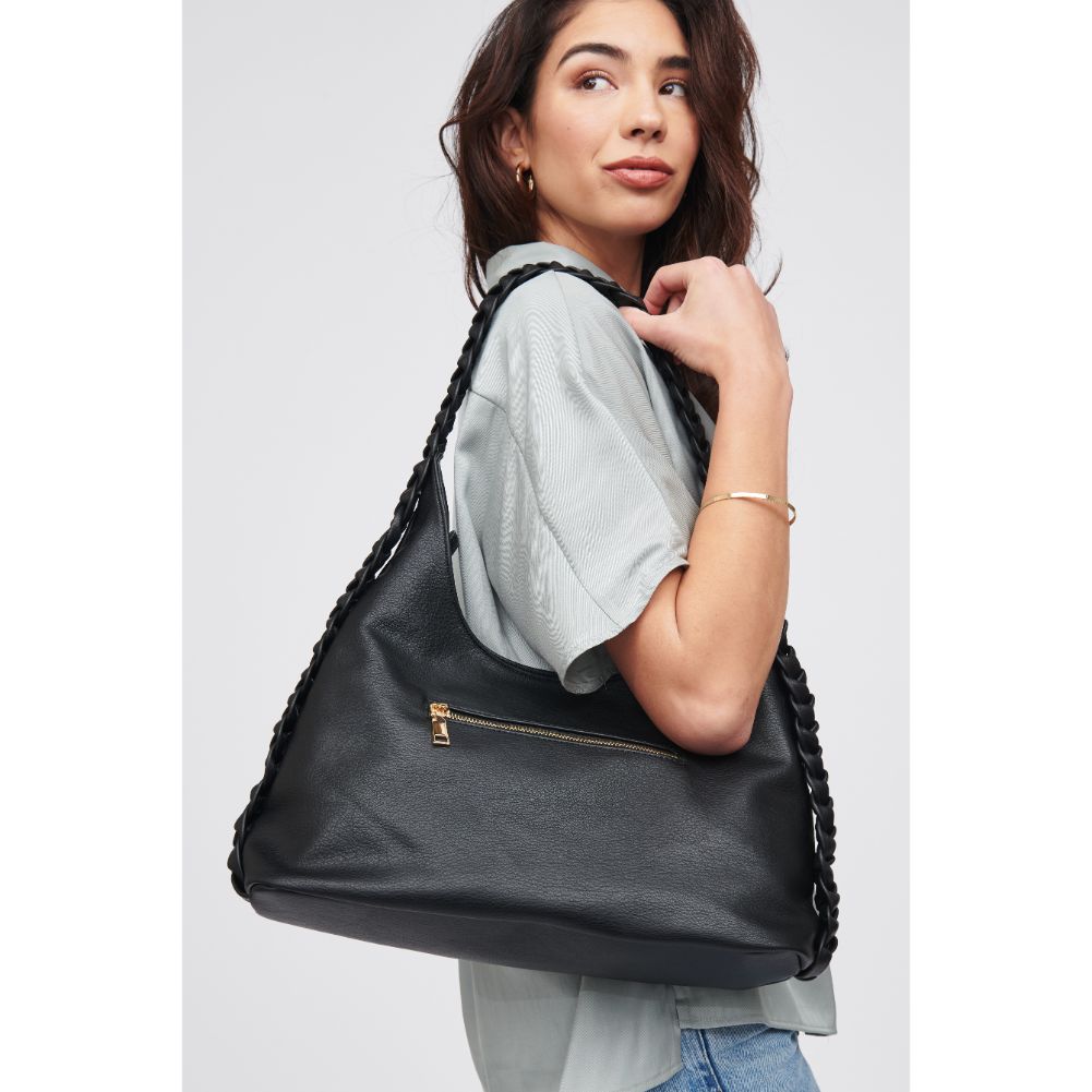 Woman wearing Black Urban Expressions Martha Hobo 818209016728 View 2 | Black