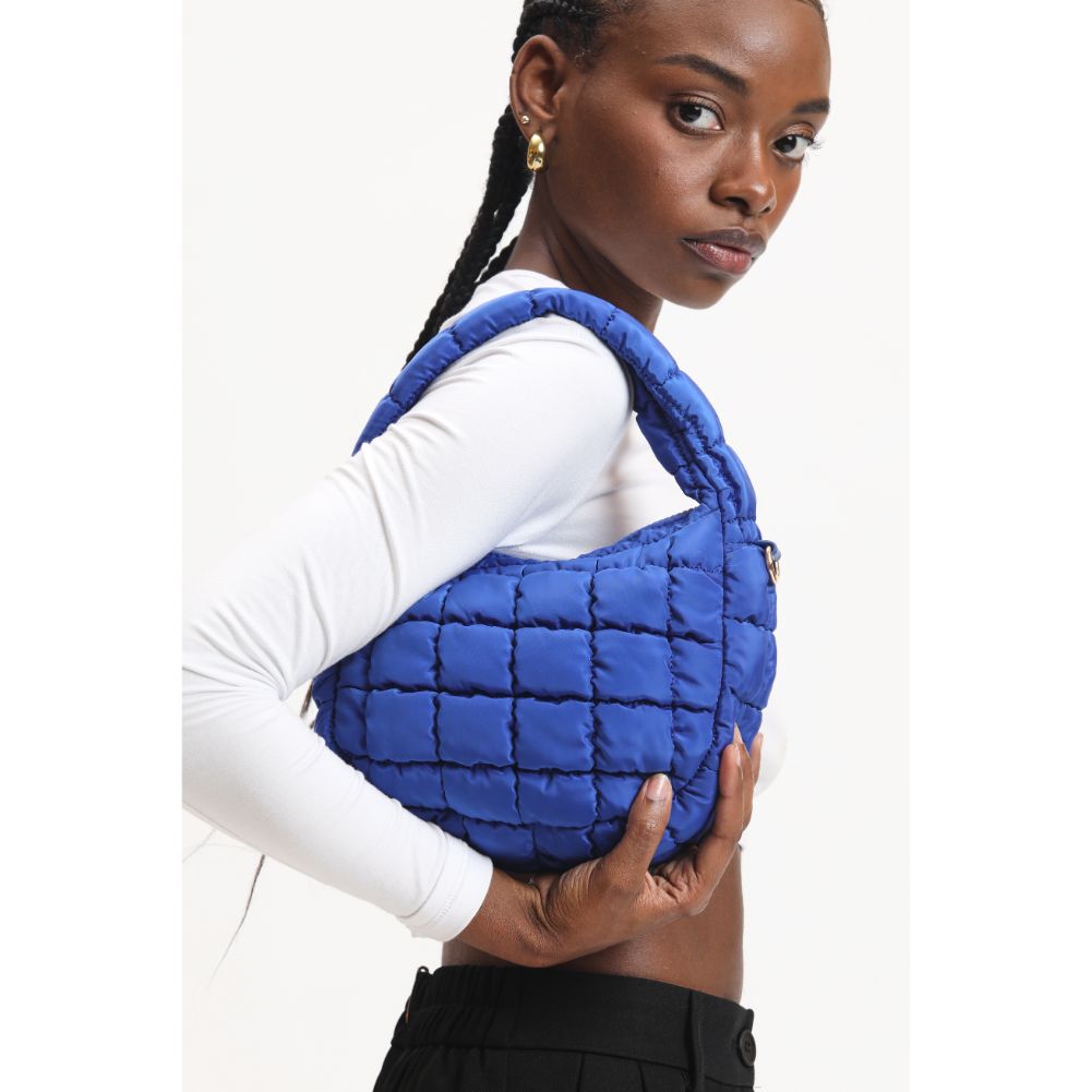 Woman wearing Electric Blue Urban Expressions Leo Crossbody 840611121165 View 1 | Electric Blue