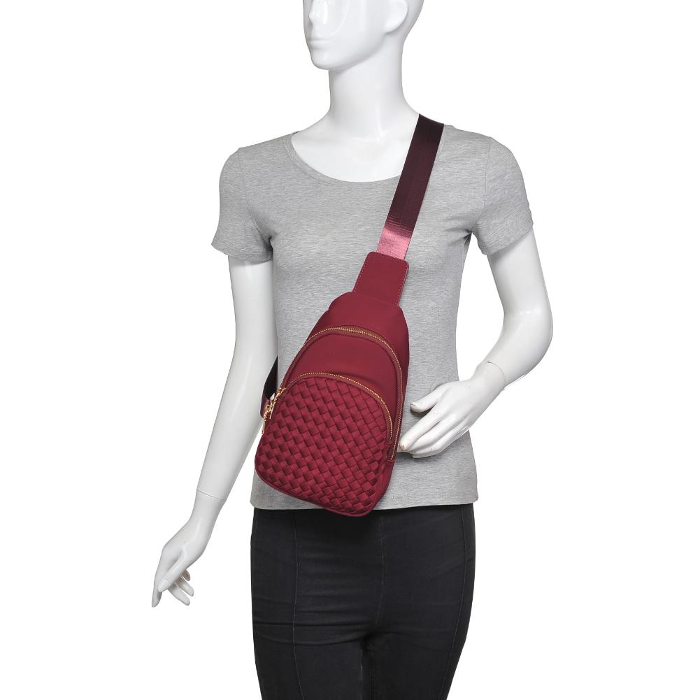 Product Image of Urban Expressions Hailey Sling Backpack 840611125507 View 5 | Wine