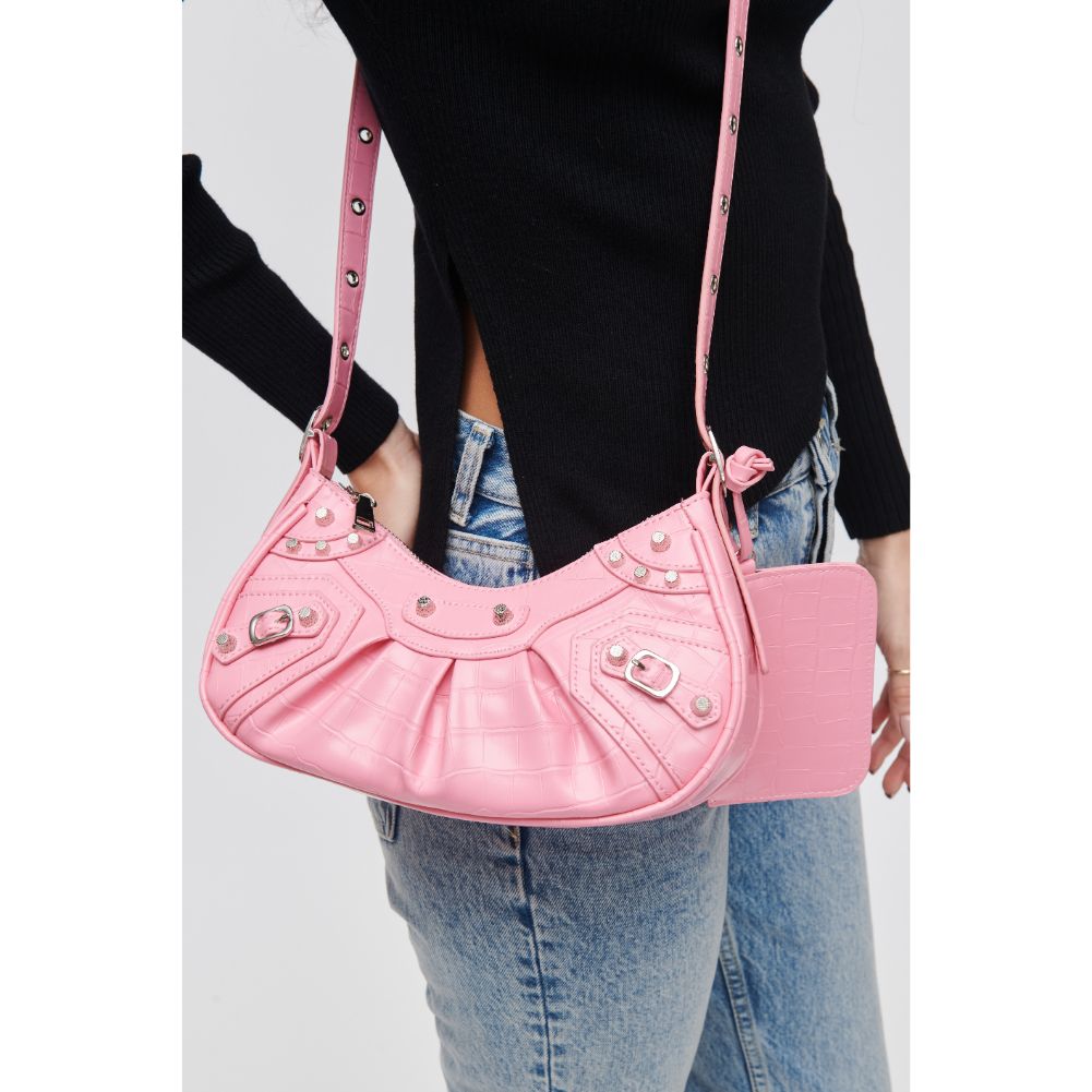 Woman wearing Peony Urban Expressions Bellatrix Crossbody 840611105608 View 4 | Peony