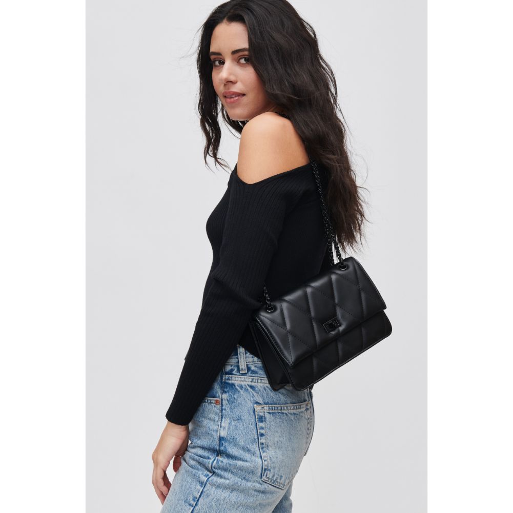 Woman wearing Black Urban Expressions Yelena Crossbody 840611118615 View 2 | Black