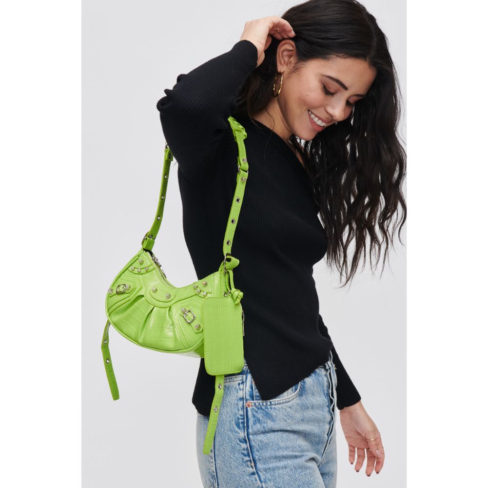 Woman wearing Citron Urban Expressions Bellatrix Crossbody 840611105592 View 1 | Citron