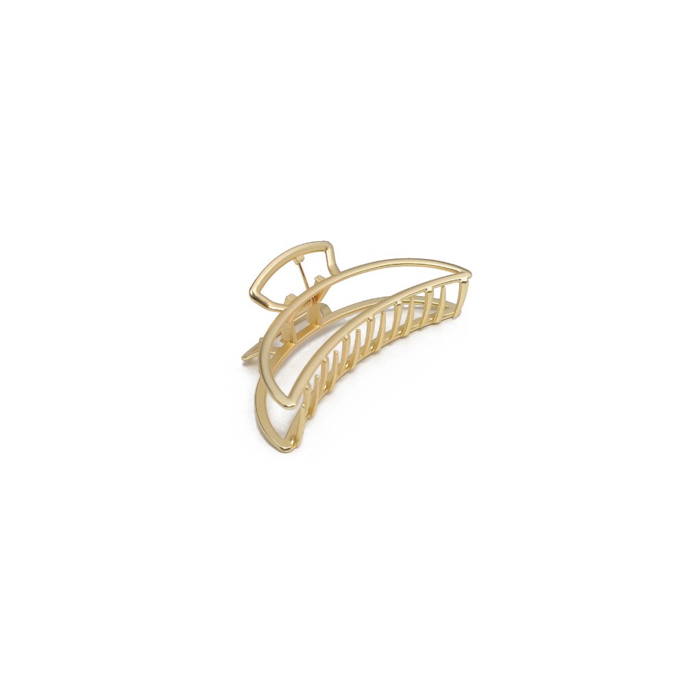 Product Image of Urban Expressions Large Cutout Metal Claw Hair Claw 818209013604 View 1 | Matte Gold