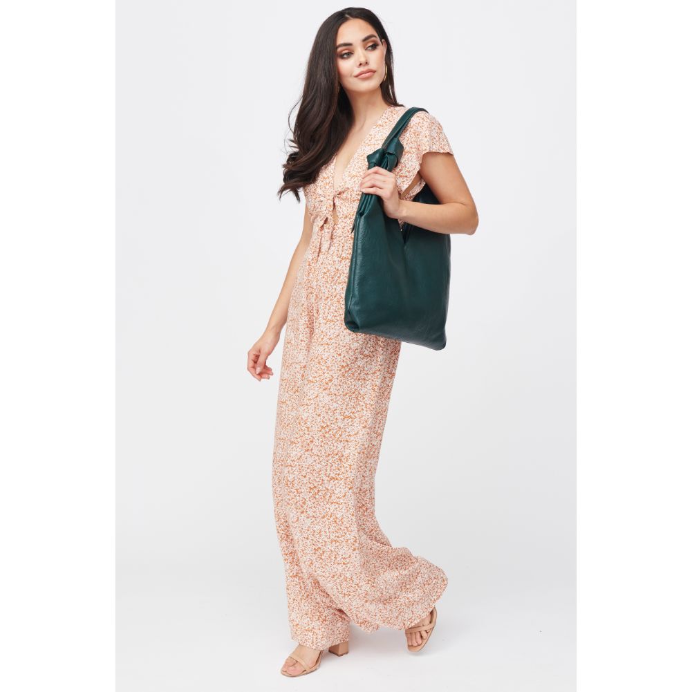 Woman wearing Hunter Green Urban Expressions Tabitha Hobo 840611184948 View 2 | Hunter Green