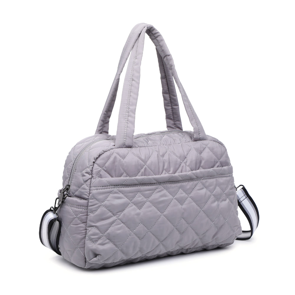 Product Image of Urban Expressions Spencer - Quilted Nylon Weekender 840611184269 View 6 | Grey